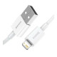 Дата кабель USB 2.0 AM to Lightning 2.0m Superior Fast Charging 2.4A white Baseus (CALYS-C02)