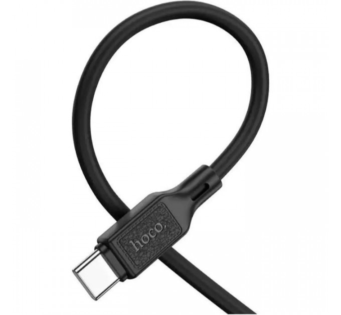 Дата кабель USB 2.0 AM to USB-C 1.0m Cool silicone X90 black HOCO (6931474788443)
