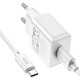 Зарядний пристрій HOCO C106A Leisure USB + cable USB to USB-C 10.5W White (6931474783912)