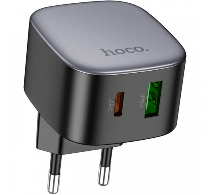 Зарядний пристрій HOCO CS32A Rise 1xUSB-C PD20W + 1xUSB QC3.0 Black (6942007617451)