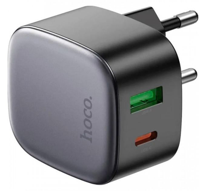 Зарядний пристрій HOCO CS32A Rise 1xUSB-C PD20W + 1xUSB QC3.0 Black (6942007617451)