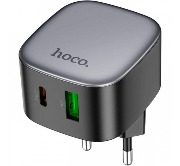 Зарядний пристрій HOCO CS32A Rise 1xUSB-C PD20W + 1xUSB QC3.0 Black (6942007617451)