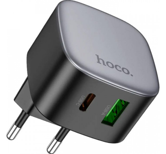 Зарядний пристрій HOCO CS32A Rise 1xUSB-C PD20W + 1xUSB QC3.0 Black (6942007617451)