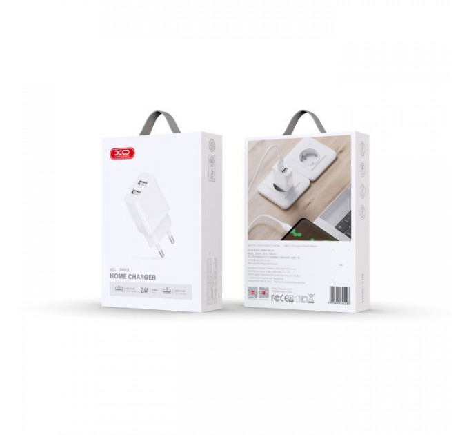 Зарядний пристрій XO L109 12W 2xUSB-A White (L109_White)