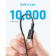 Дата кабеля USB-C to Lightning 1.8m nylon 322 black Anker (A81B6G11)
