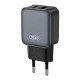 Зарядний пристрій XO L154 USB-C PD20W + USB-A QC3.0 Black (L154.black)