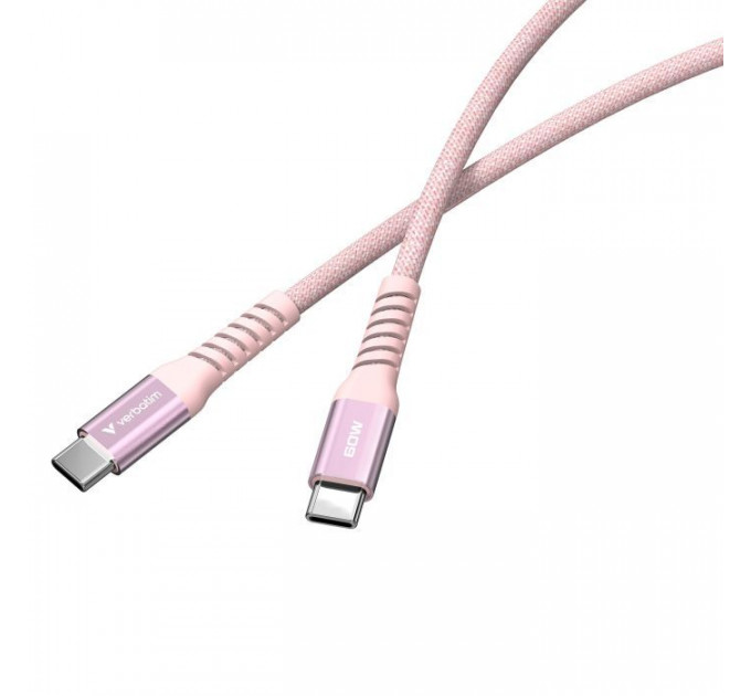 Дата кабель USB-C to USB-C 1.2m Magnetic 60W pink Verbatim (31853)