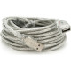 Дата кабель USB 2.0 AM\/AF 10.0m ferrite transparent white Voltronic (YT-AM\/AF-10TBL)