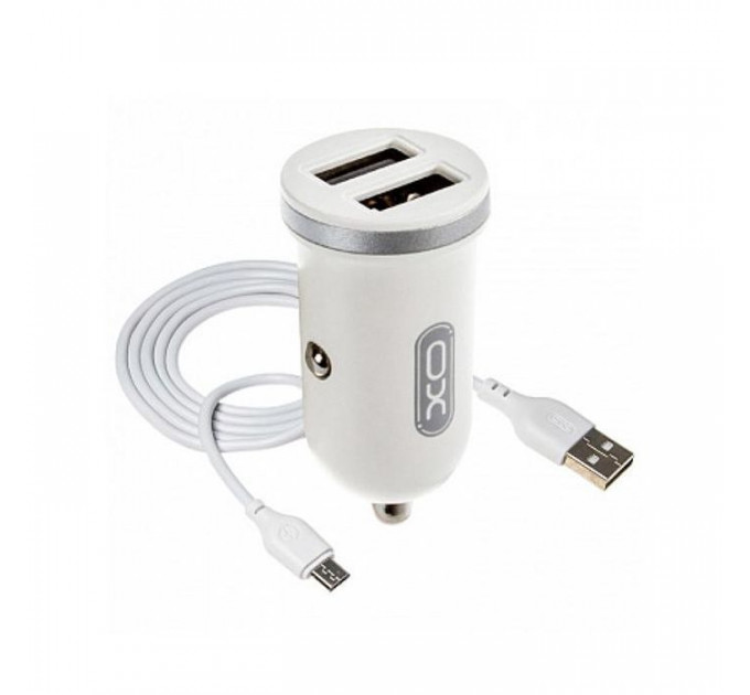 Зарядний пристрій XO 2xUSB 2.1A + cable USB to Micro 5P white (TZ08-M-WH)
