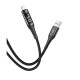 Дата кабель USB 2.0 AM to Lightning 1.0m 2.4A LED black XO (NB162-L-1-BK)