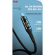 Дата кабеля USB 2.0 AM to Lightning 1.0m 2.4A LED black XO (NB162-L-1-BK)