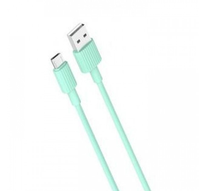 Дата кабель USB 2.0 AM to Micro 5P 1.0m 2.4A green XO (NB156-M-GR)