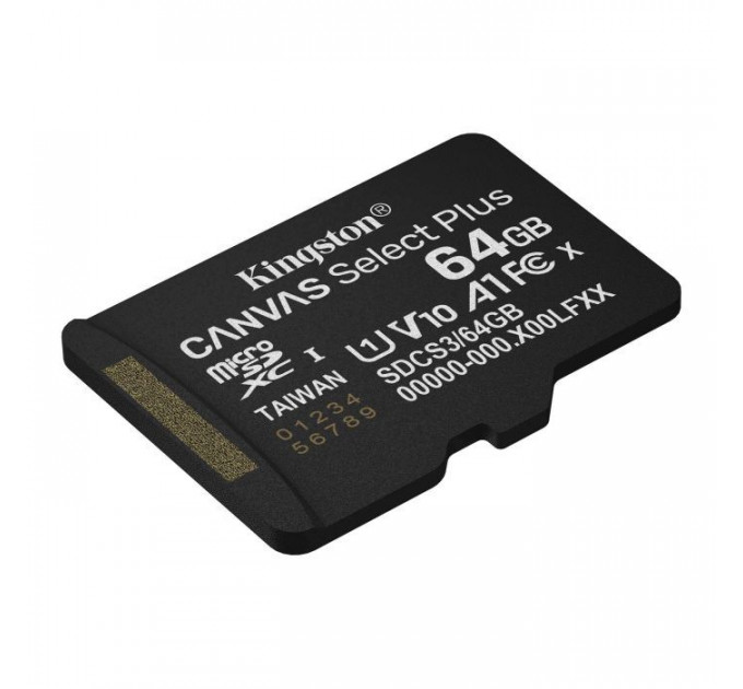 Карта памяти Kingston 64GB microSDXC 10 UHS-I V10 A1 Canvas Select Plus (SDCS3\/64GBSP)