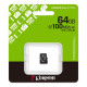 Карта памяти Kingston 64GB microSDXC 10 UHS-I V10 A1 Canvas Select Plus (SDCS3\/64GBSP)