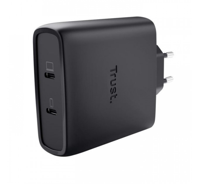 Зарядний пристрій Trust 2xUSB-C 100W GaN PD\/PPS black (25527_TRUST)