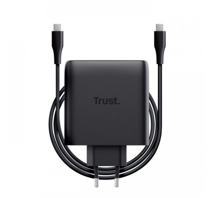 Зарядний пристрій Trust 2xUSB-C 100W GaN PD\/PPS black (25527_TRUST)