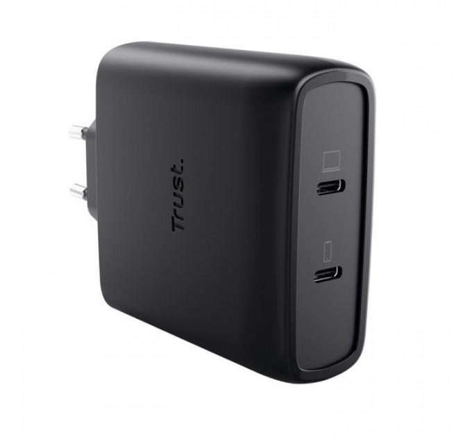 Зарядний пристрій Trust 2xUSB-C 100W GaN PD\/PPS black (25527_TRUST)