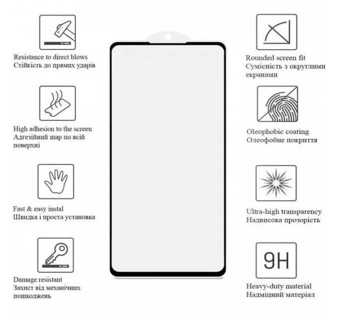 Скло захисне Drobak Motorola Edge 40 Neo Black Frame A+ (595999)