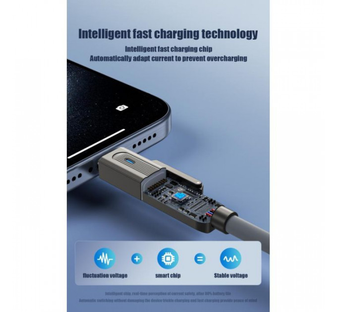 Дата кабель USB 2.0 AM to USB-C + USB 2.0 AM to Lightning 1.0m 60W gray XO (NB275_4-in-1_Gray)