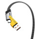 Дата кабель USB 2.0 AM to USB-C + USB 2.0 AM to Lightning 1.0m 60W black XO (NB283_4-in-1_Black)