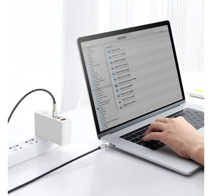 Дата кабель USB-C to USB-C 2.0m 100W metal black Baseus (CATJK-D01)