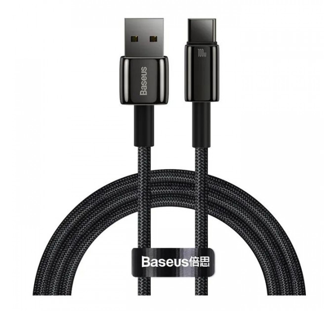 Дата кабеля USB 2.0 AM to USB-C 1.0m 100W black Baseus (CAWJ000001) Дата кабеля USB 2.0 AM to USB-C 1.0m 100W black Baseus (CAWJ000001)
