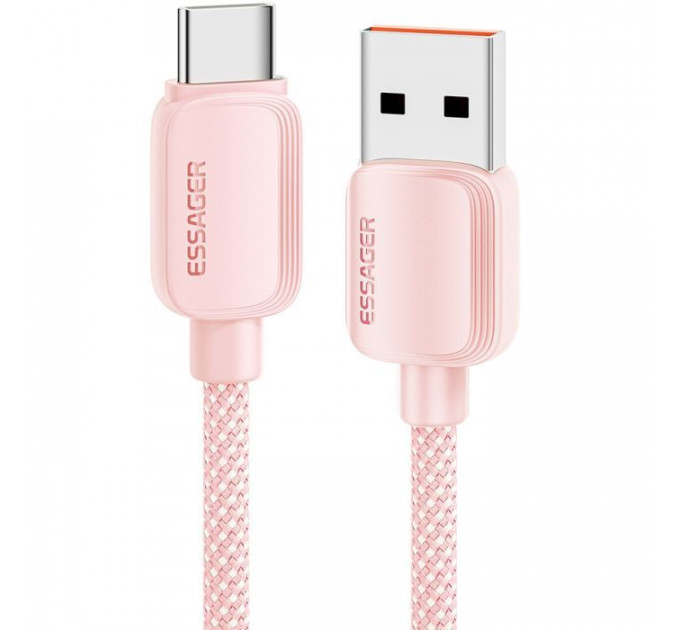 Дата кабель USB 2.0 AM to USB-C 1.0m 100W pink Essager (EXC7A-WL04-P)