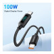 Дата кабеля USB-C to USB-C 1.0m 100W LED black Essager (EXCTT1-XY01-P)