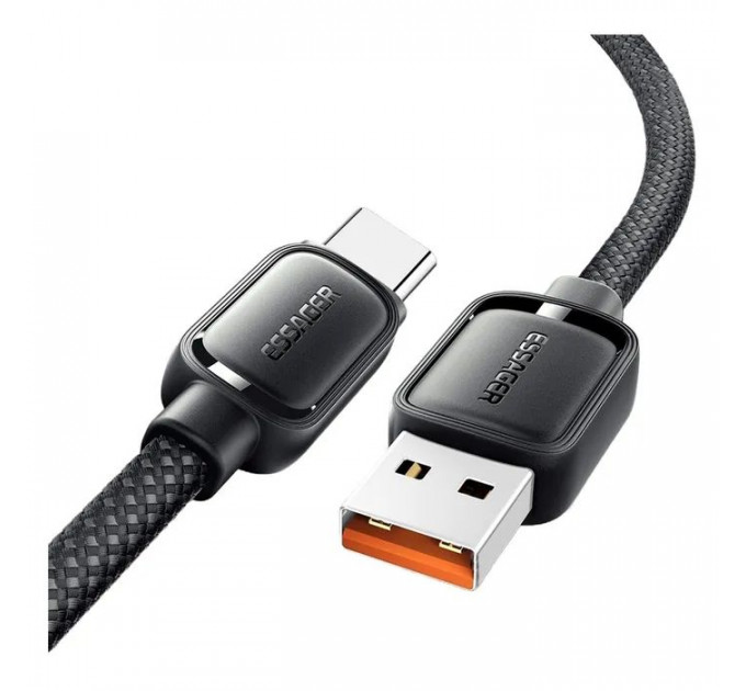 Дата кабель USB 2.0 AM to USB-C 1.0m 7A black Essager (EXCT-TD01-P)