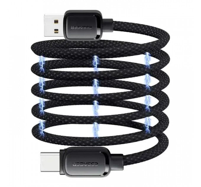 Дата кабель USB 2.0 AM to USB-C 1.0m 7A black Essager (EXCT-TD01-P)