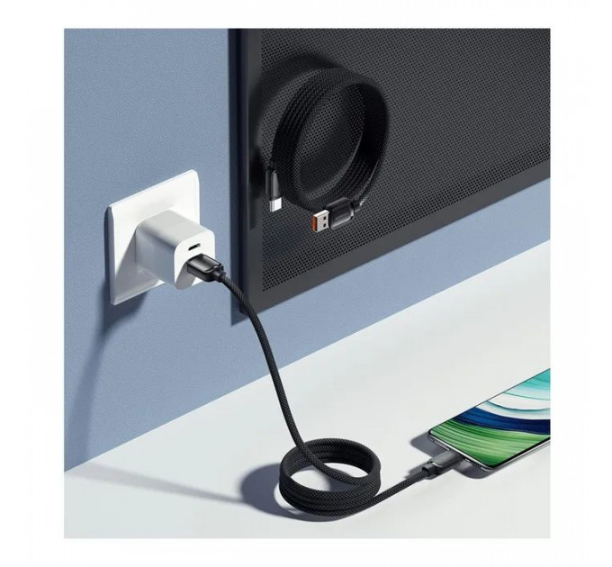 Дата кабель USB 2.0 AM to USB-C 1.0m 7A black Essager (EXCT-TD01-P)