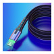 Дата кабель USB 2.0 AM to Micro 5P 2.0m 2.4A LED black Essager (EXCM-XGA0G)