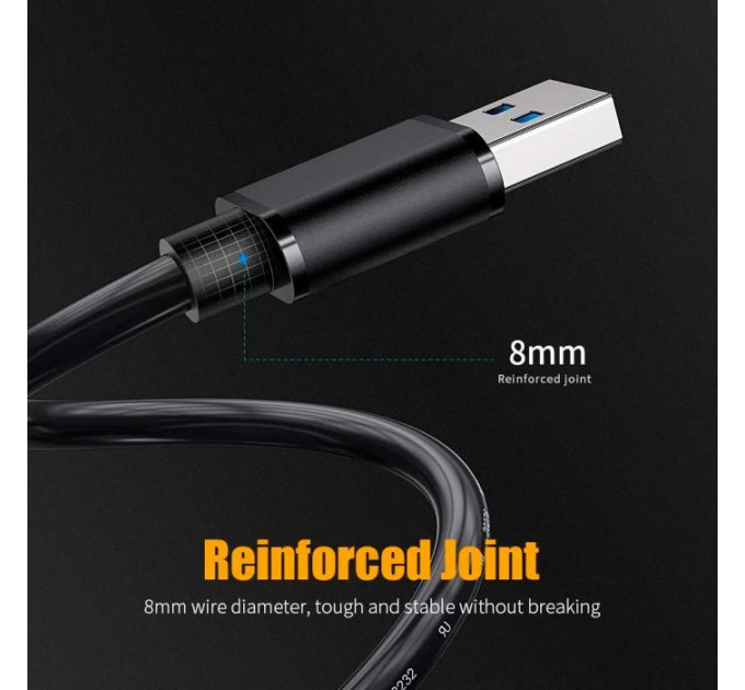 Дата кабель USB 3.0 AM\AM 2.0m 5Gbps black Essager (EXCAA-YTD01)