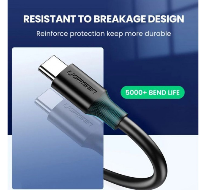 Дата кабеля USB 3.0 AM to USB-C 0.5m 3A US184 black Ugreen (20881)