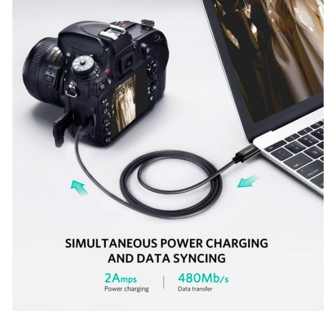 Дата кабеля USB-C 2.0 AM to Mini 5P 1.0m US242 black Ugreen (50445)
