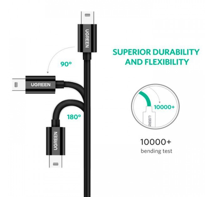Дата кабеля USB-C 2.0 AM to Mini 5P 1.0m US242 black Ugreen (50445)