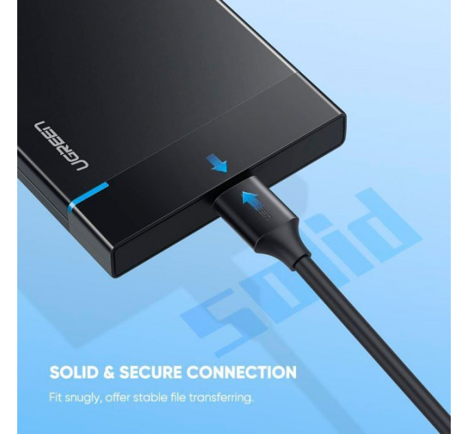 Дата кабель USB-C 3.1 to Micro USB 3.0 1.0m 3A US312 black Ugreen (20103)
