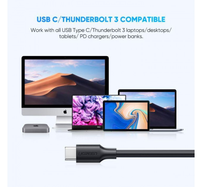 Дата кабель USB-C 3.1 to Micro USB 3.0 1.0m 3A US312 black Ugreen (20103)
