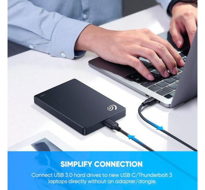 Дата кабель USB-C 3.1 to Micro USB 3.0 1.0m 3A US312 black Ugreen (20103)