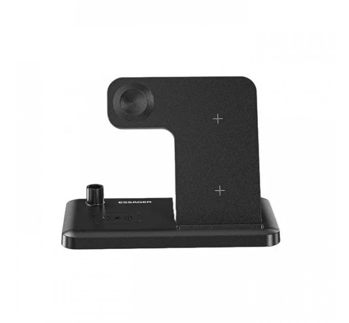 Зарядний пристрій Essager 4-in-1 wireless charger 15W foldable desktop black (EWXZM-JC01-Z)