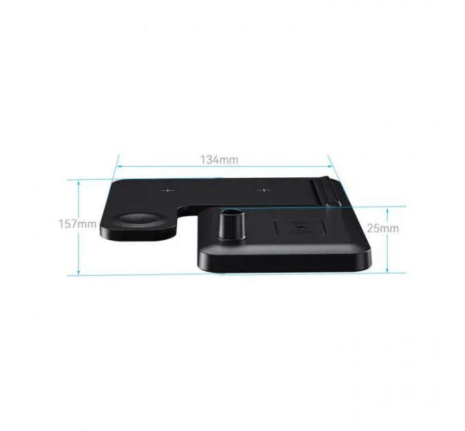 Зарядний пристрій Essager 4-in-1 wireless charger 15W foldable desktop black (EWXZM-JC01-Z)