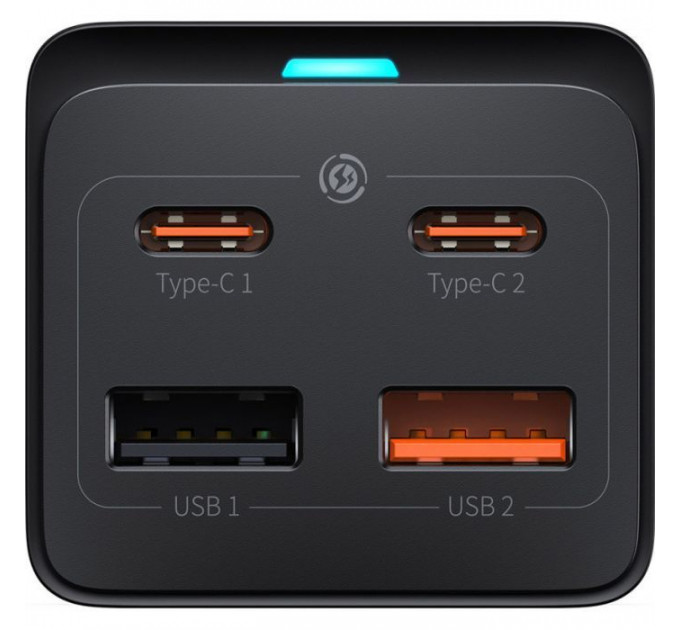 Зарядний пристрій Baseus AC + 2xUSB-C 65W + 2xUSB black (PSZM000901)