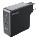 Зарядний пристрій Essager 2xUSB-C + 1xUSB 140W GaN (ECT2CA-ZCB01-Z)