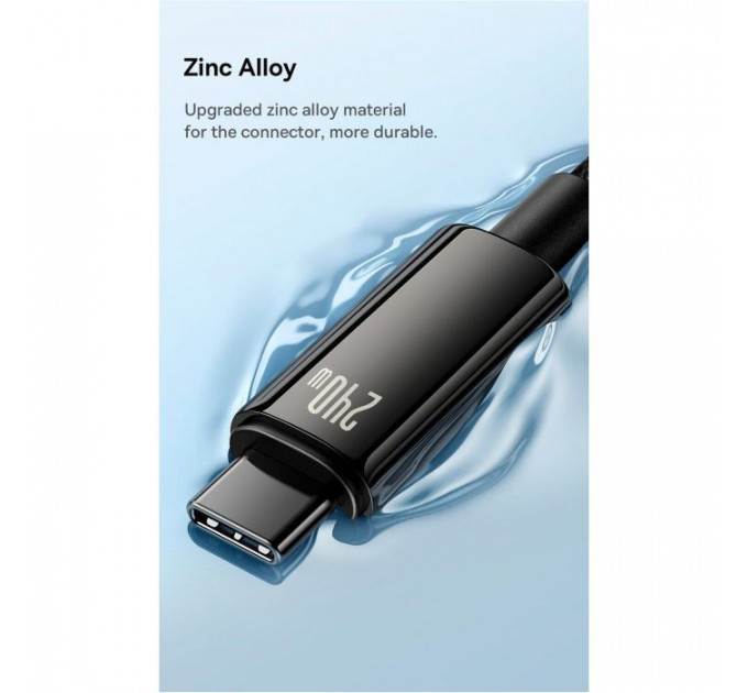 Дата кабель USB-C to USB-C 2.0m 240W Black Baseus (CAWJ040101)
