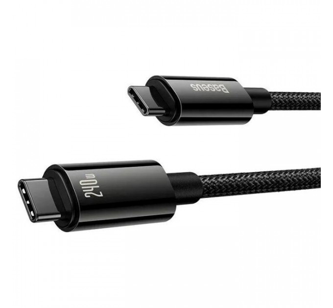 Дата кабель USB-C to USB-C 2.0m 240W Black Baseus (CAWJ040101)