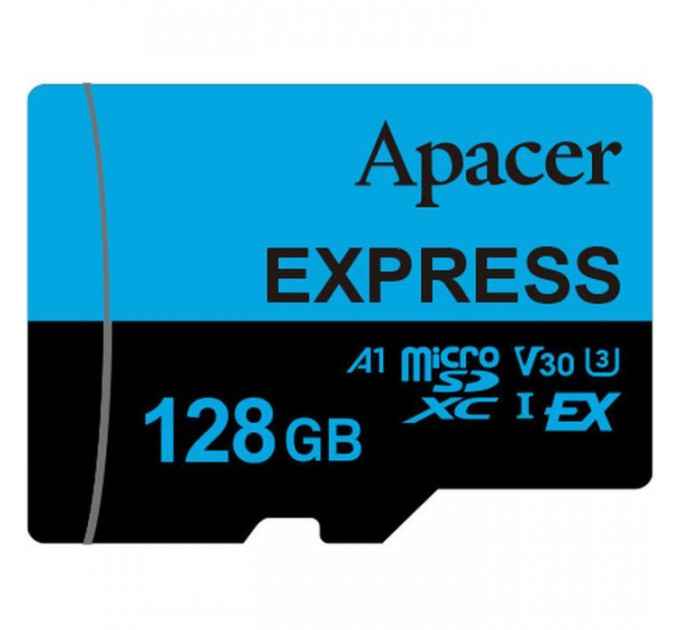 Карта пам/'яті Apacer 128GB microSDXC class 10 UHS-I U3 V30 A1 Express (AP128GMCEXG3X17-RA) Карта пам/'яті Apacer 128GB microSDXC class 10 UHS-I U3 V30 A1 Express (AP128GMCEXG3X17-RA)