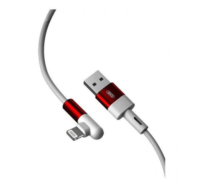 Дата кабель USB 2.0 AM to Lightning 1.0m 90° corner NB152 white XO (6920680872466)