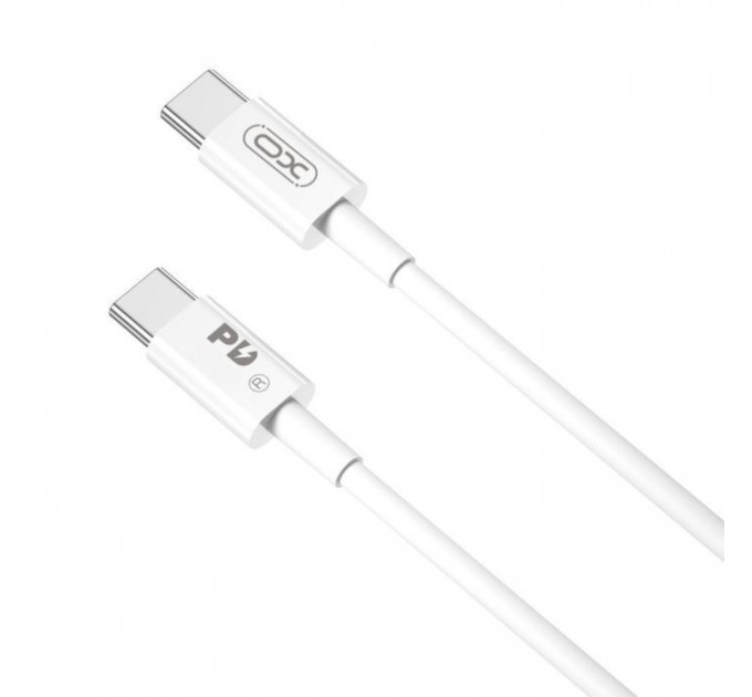 Дата кабель USB-C to USB-C 2.0m 100W white XO (CB-Q100-2CC)