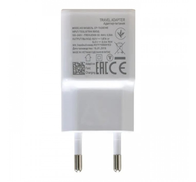 Зарядний пристрій Patron USB 2A white (PN-1USB-220V-W)