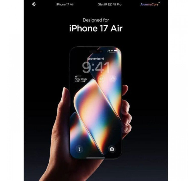 Скло захисне Spigen Glas.tR EZ Fit Pro HD iPhone 17 Air (AGL09870)